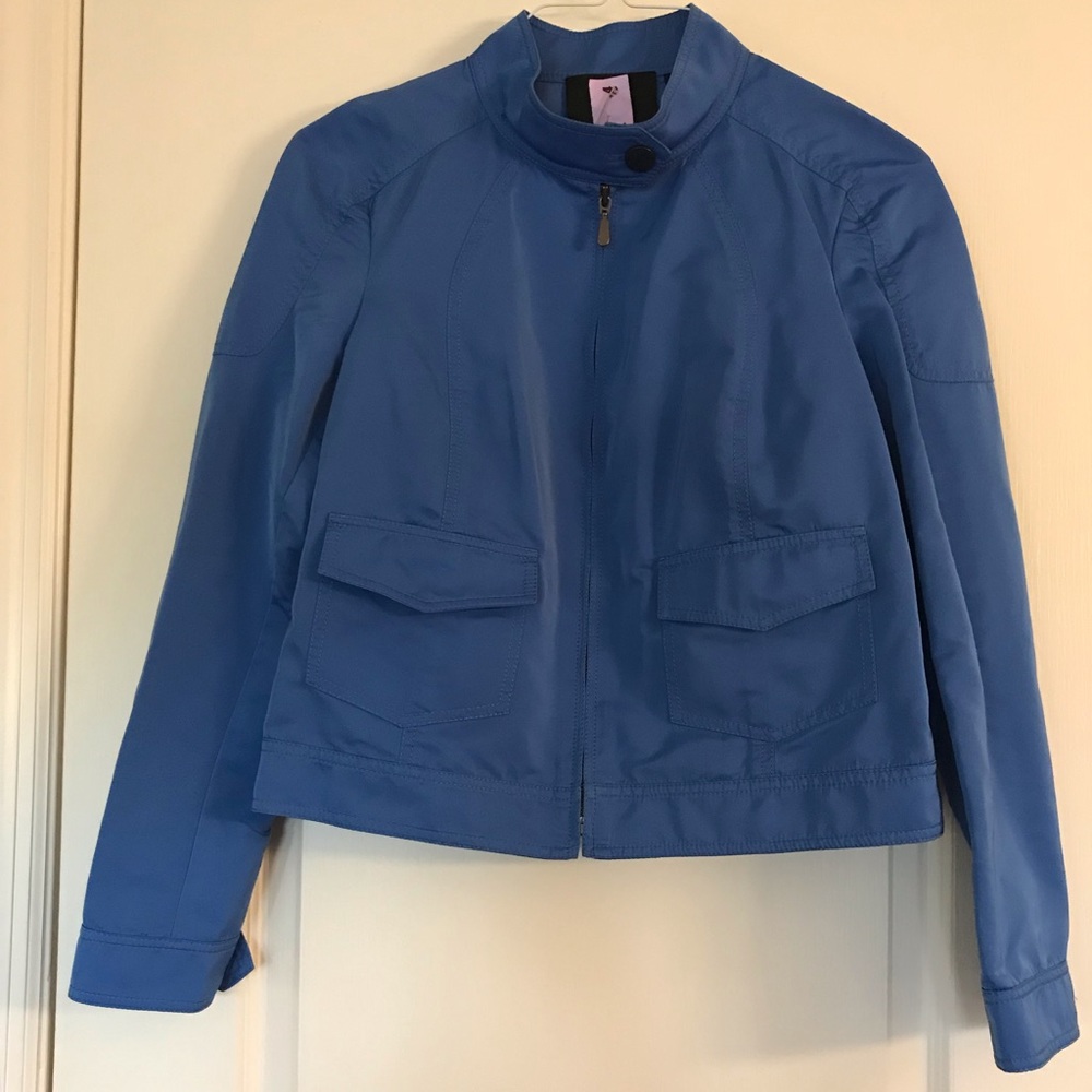 Carlisle Periwinkle Polyamide Moto Jacket Size 8